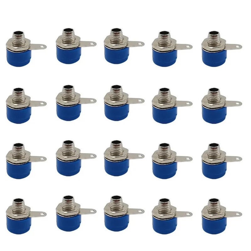 20Pcs 4mm Banana Socket Jack Female Connector Binding Post Speaker Panel Terminals Banana Plug Adapter 5 Colors