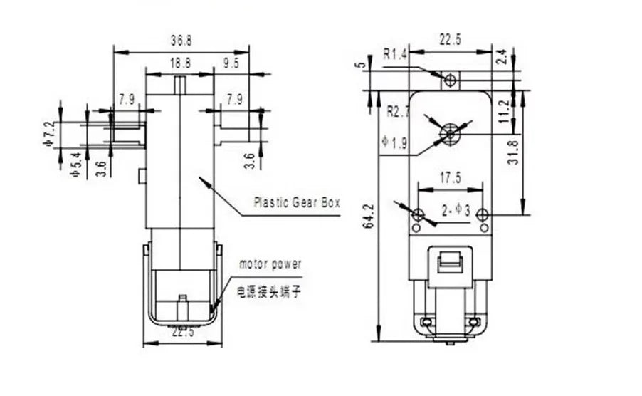 5pcs/TT Motor 130 Motor Smart Car Gear Motor Robot Gear Motor Smart Car Double Shaft Yellow 1:48 /1:120/ 1:220