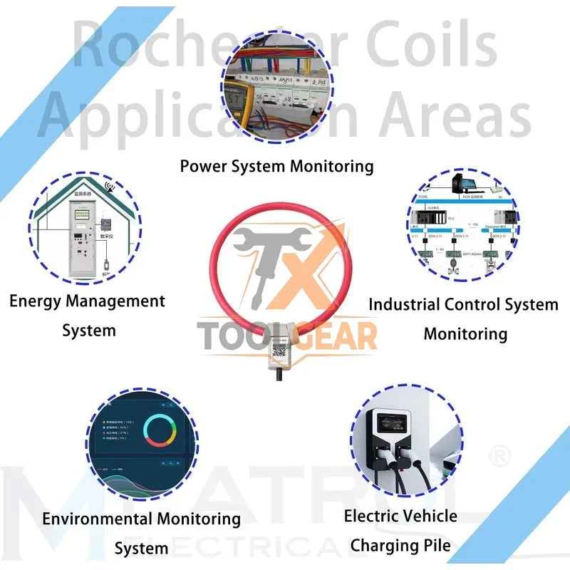 2026hotsale* 333mV/kA Rogowski Coil Integrator Flexible Current Transformer Rogowski Coil Flexible CT Coil Sensor