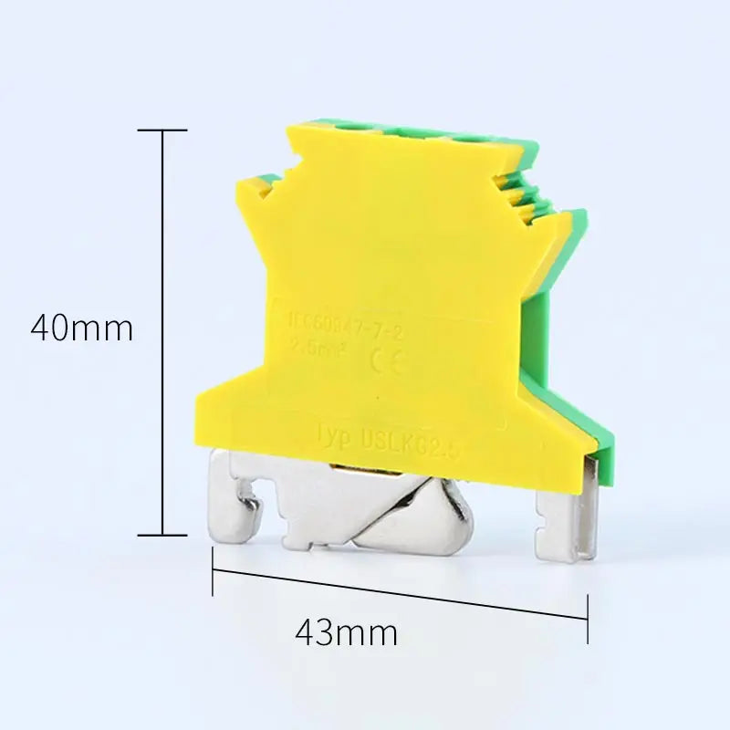 10Pcs USLKG2.5N UK2.5B Screw Ground Earth Protective Modular Wire Electrical Connector DIN Rail Terminal Block USLKG 2.5N 2.5