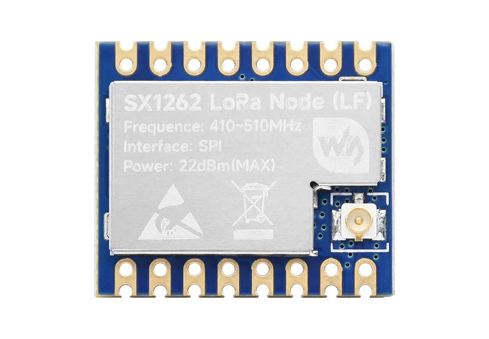 Waveshare Core1262 LF/HF LoRa Module, SX1262 chip, Long-Range, Anti-Interference,for Sub-GHz band for Raspberry Pi 5/4B/3B