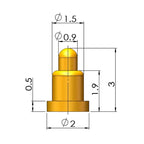 5Pcs Battery Spring Loaded Pogo Pin Connector SMD Needle PCB Height 2 3 4 5 6 7 8 9 10 11 12 13 14 16 17 18 22 MM Test Probe
