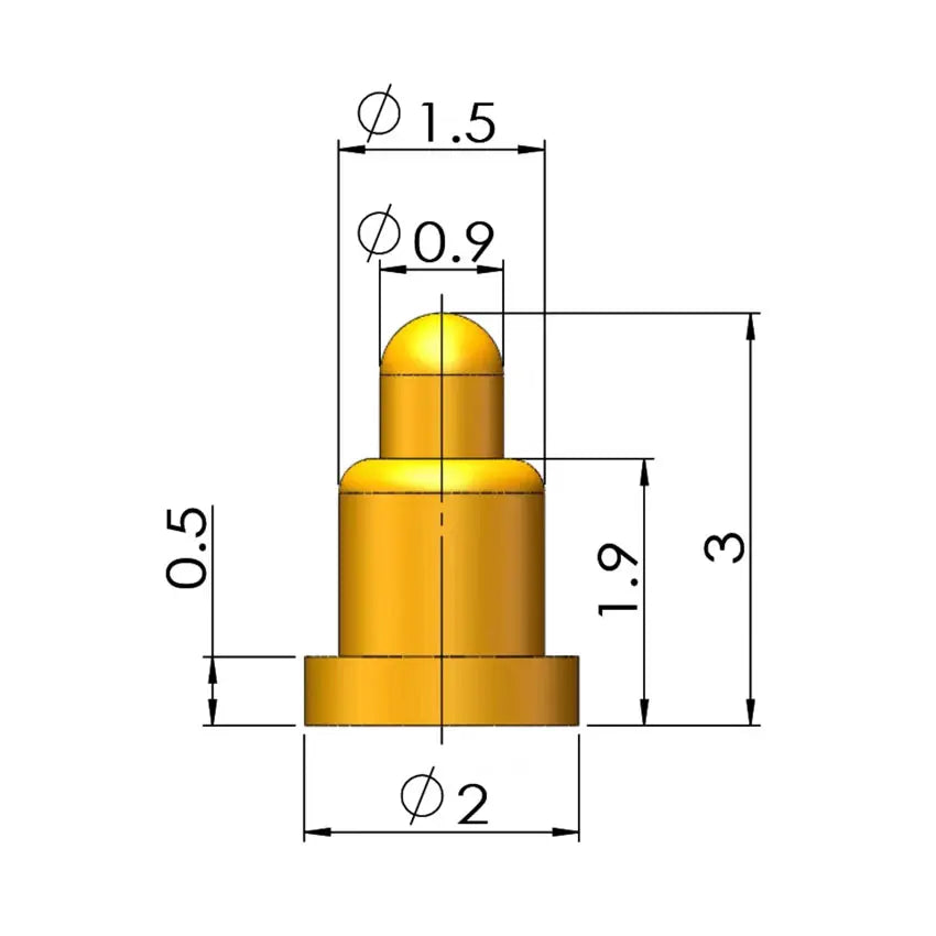 5Pcs Battery Spring Loaded Pogo Pin Connector SMD Needle PCB Height 2 3 4 5 6 7 8 9 10 11 12 13 14 16 17 18 22 MM Test Probe