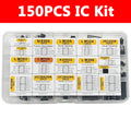 150pcs DIP Integrated Circuit Chip Assorted IC Box Set Amplifiers LM358 JRC4558 LM393 ICL7660 NE555 for Electronics Projects