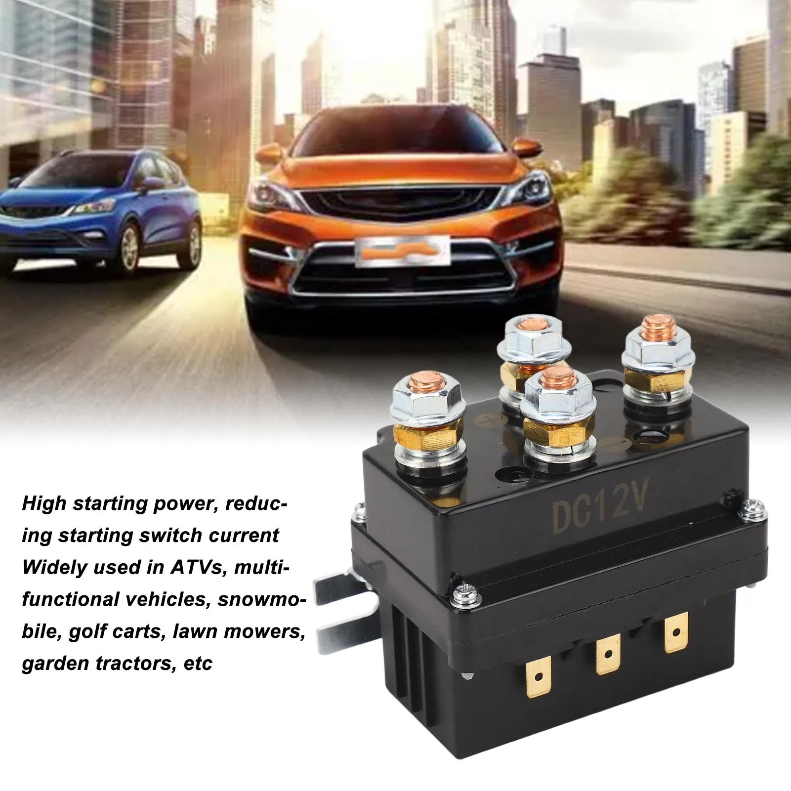 12V 500A Winch Relay Kit Remote Control Winch Relay Contactor Switch for ATV Snowmobile Mowers