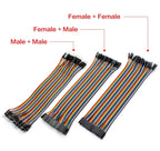 40PCS 10CM 15CM 20CM DuPont Line 40Pin Female to Female, Male to Male, Male to Female Wires Cables DIY Breadboard Kit