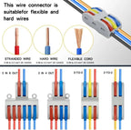 10 pcs Lever Wire Connectors Quick Wiring Cable Connector Splicing Wire Connectors Push-in Conductor Screw Terminals Block