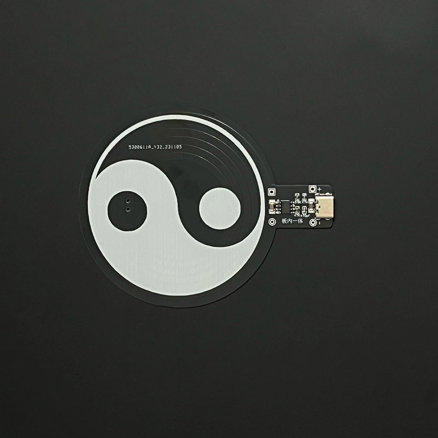 0~35mm Wireless Power Supply Transmitter Coil Induction Integration TYPE-C USB DC 5V + 5pcs Receiver Led Lamp