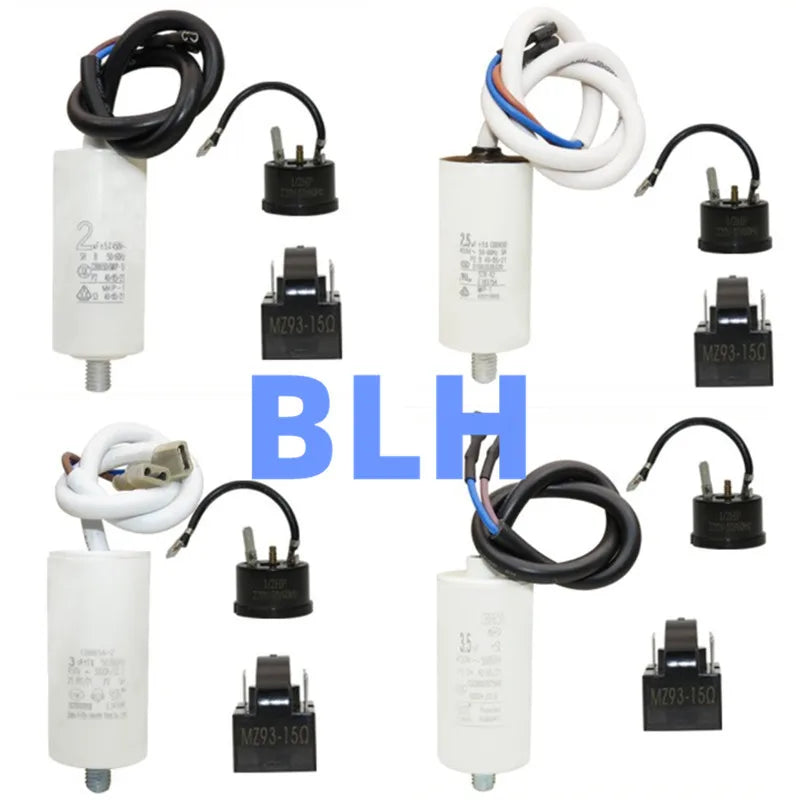 CBB65 refrigerator freezer compressor startup and operation capacitance 450V 450VAC 2UF 2.5UF 3UF 3.5UF 4UF 5UF 6UF 7UF 8UF 12UF