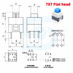 10PCS 5.8x5.8 7x7 8x8 8.5x8.5mm Non-Self-Locking / Self-Locking Switch / UNlock Push 6 Pin Tactile Power Micro Button Switches