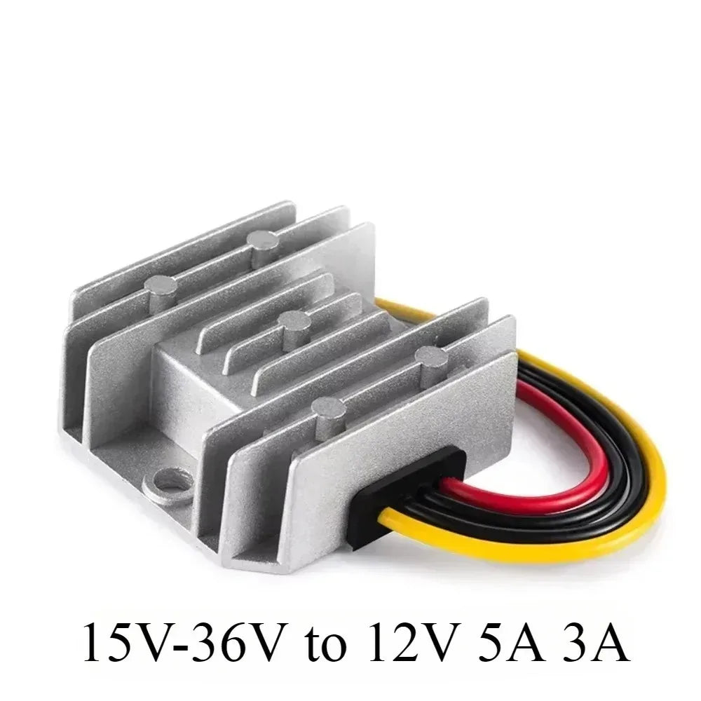DC-DC 24V to 12V 15V-36V to 12V 5A 3A Step-Down Converter Car Power Module Buck Model Converter 24V 12V Waterproof Module