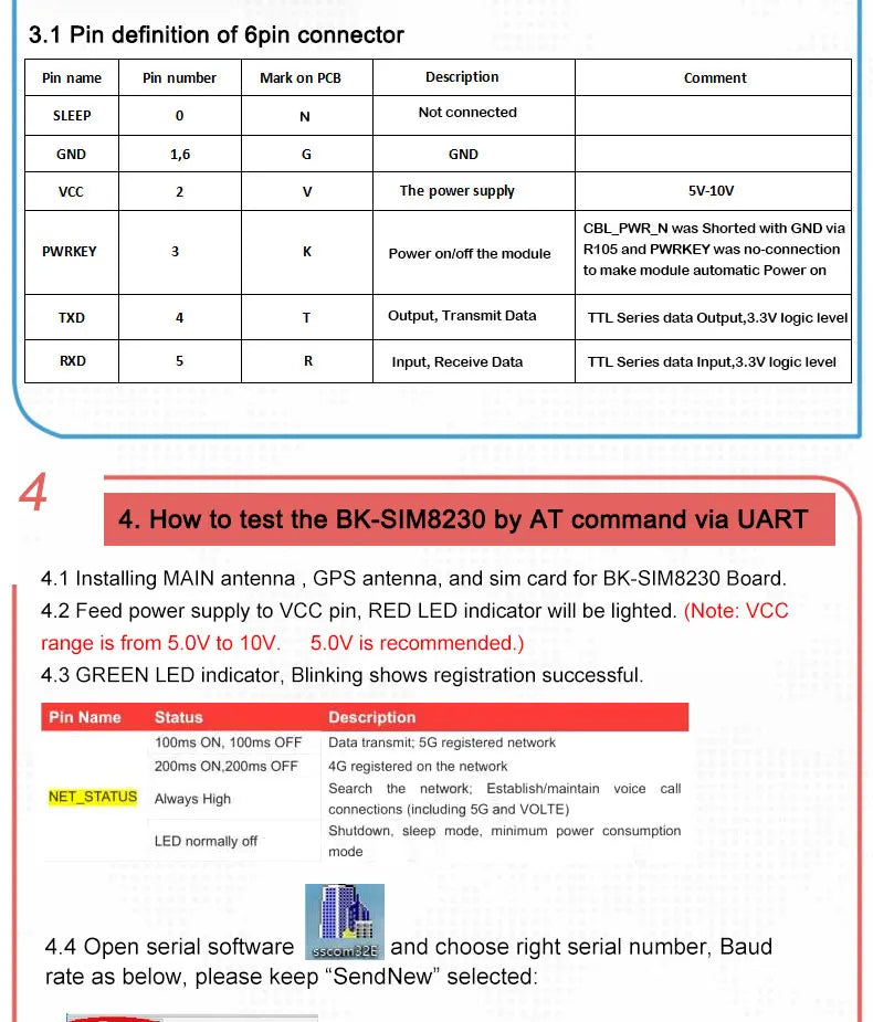 SIMCom 5G Core Board Breakout Module SIM8230G Global Multi Band RedCap Support GNSS/GPS Compatible LTE 4G Bands SIM7600 SIM8200