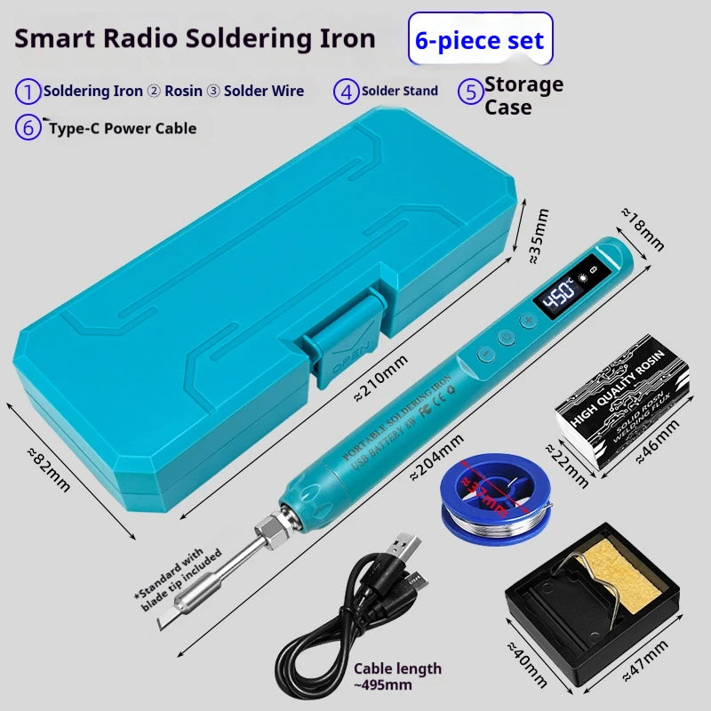 KANOYU Wireless solder iron usb charging portable digital display intelligent lithium battery for small home maintenance