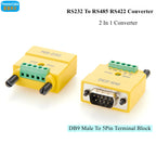 DB9 Male RS232 to RS485 RS422 Adapter Converter D-Sub DB9 RS232 to RS485 RS422 Converter RS232 to RS422 Serial Port Converter