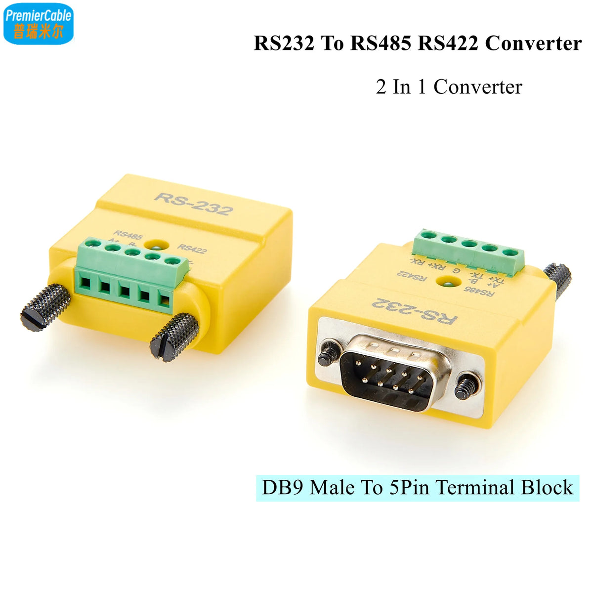 DB9 Male RS232 to RS485 RS422 Adapter Converter D-Sub DB9 RS232 to RS485 RS422 Converter RS232 to RS422 Serial Port Converter