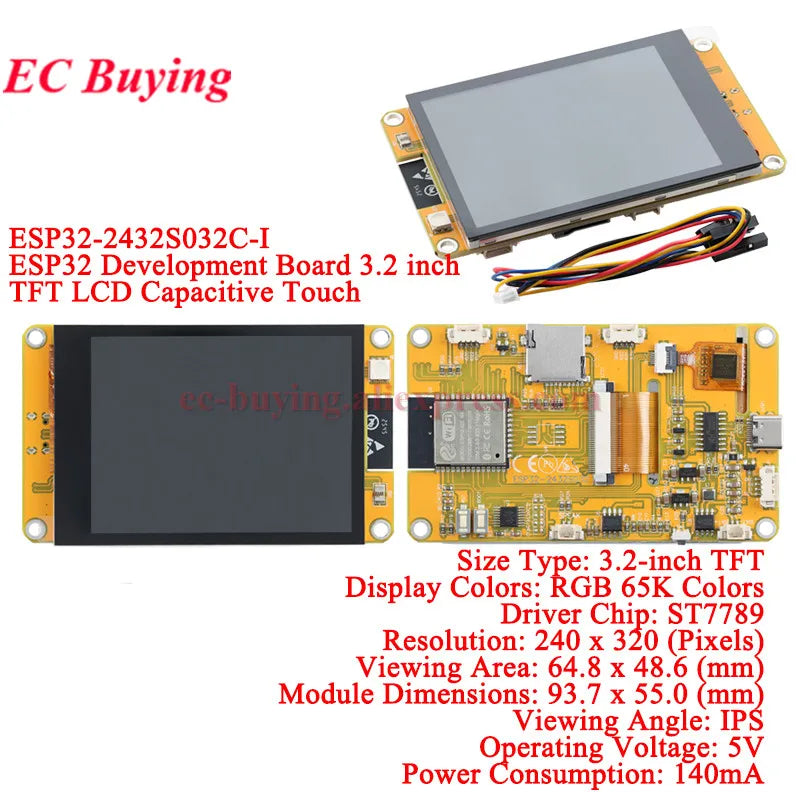 ESP32 S3 for Arduino LVGL WiFi Ble Development Board 2.4 2.8 3.2 3.5 4.3 5 7.0 inch 240*320 Display Screen LCD TFT Module Touch