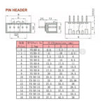 1000pcs XH2.54 2p 3p 4p 5p 6pin 2.54mm Pitch Pin Header JST Connector Wire Connectors Adaptor XH 2.54mm Spacing Connector TJC3
