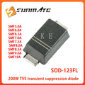 50PCS SMF5.0A SMF6.0A SMF6.5A SMF7.0A SMF7.5A SMF8.0A SMF8.5A SMF9.0A  SMF10A SOD-123FL TVS transient suppression diode