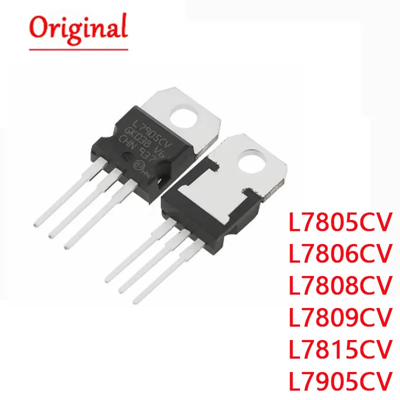 100pcs IC 7805 7806 7808 7809 7812 7815 7905 LM317 TIP122 TIP127 TIP132 Regulator L7805 Linear Positive Fixed 1 Output 5V 1.5A