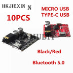 JX 10Pcs Bluetooth Audio Receiver Board Bluetooth 5.0 MP3 Lossless Decoder Wireless Stereo Music Module 3.7-5V XY-BT-Mini TYPE-C