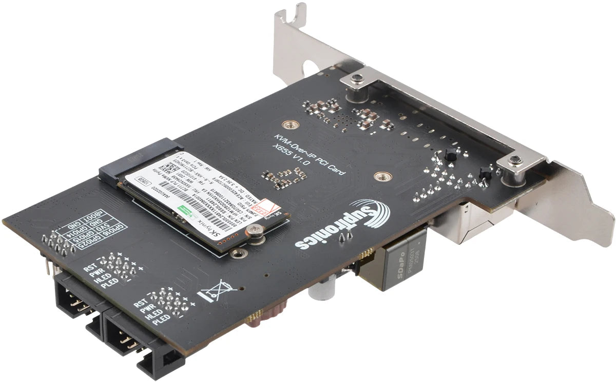 VoltSSupTronics Raspberry Pi Based IPKVM PCI Card KVM Over IP PIKVM X655 - POE HDMI Pass-through