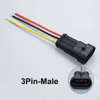YanXi AMP 1/2/3/4/5/6 Pin Way Waterproof Electrical Auto Connector Male Female Plug with Wire Cable Harness For Car Motorcycle