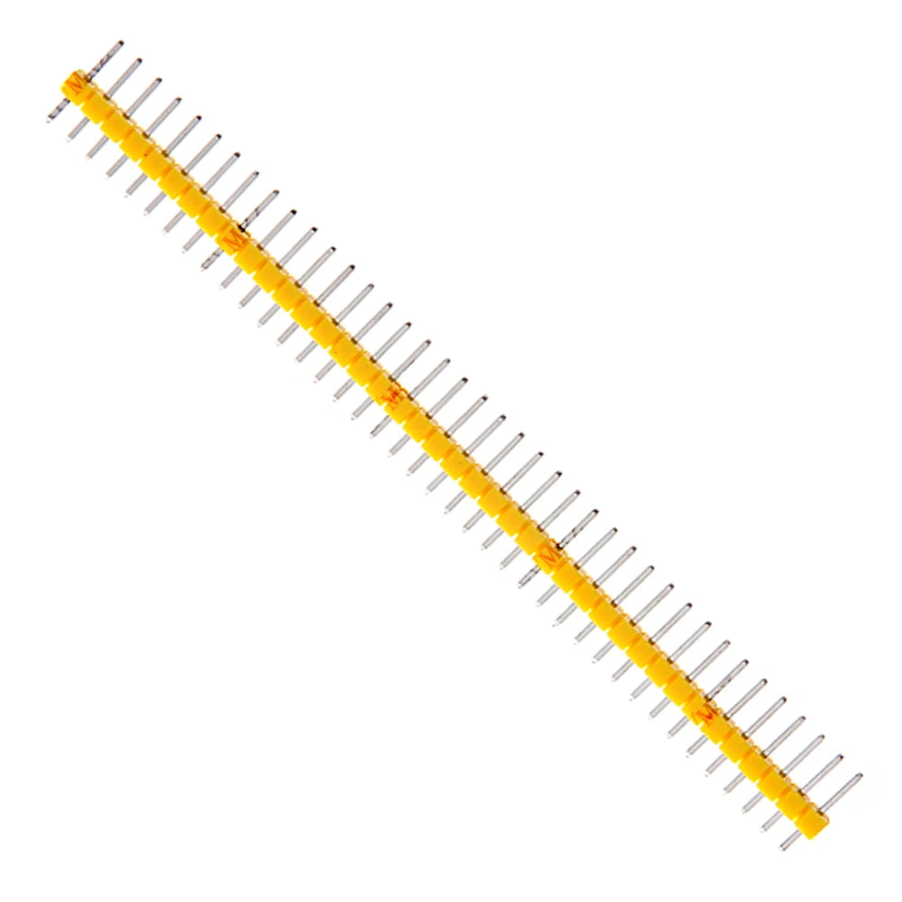10PCS 1X40Pin 2.54mm Single Row Male Header Connector PCB Pin Strip Breakable Pin Header for Arduino Yellow Red White Black 2.54