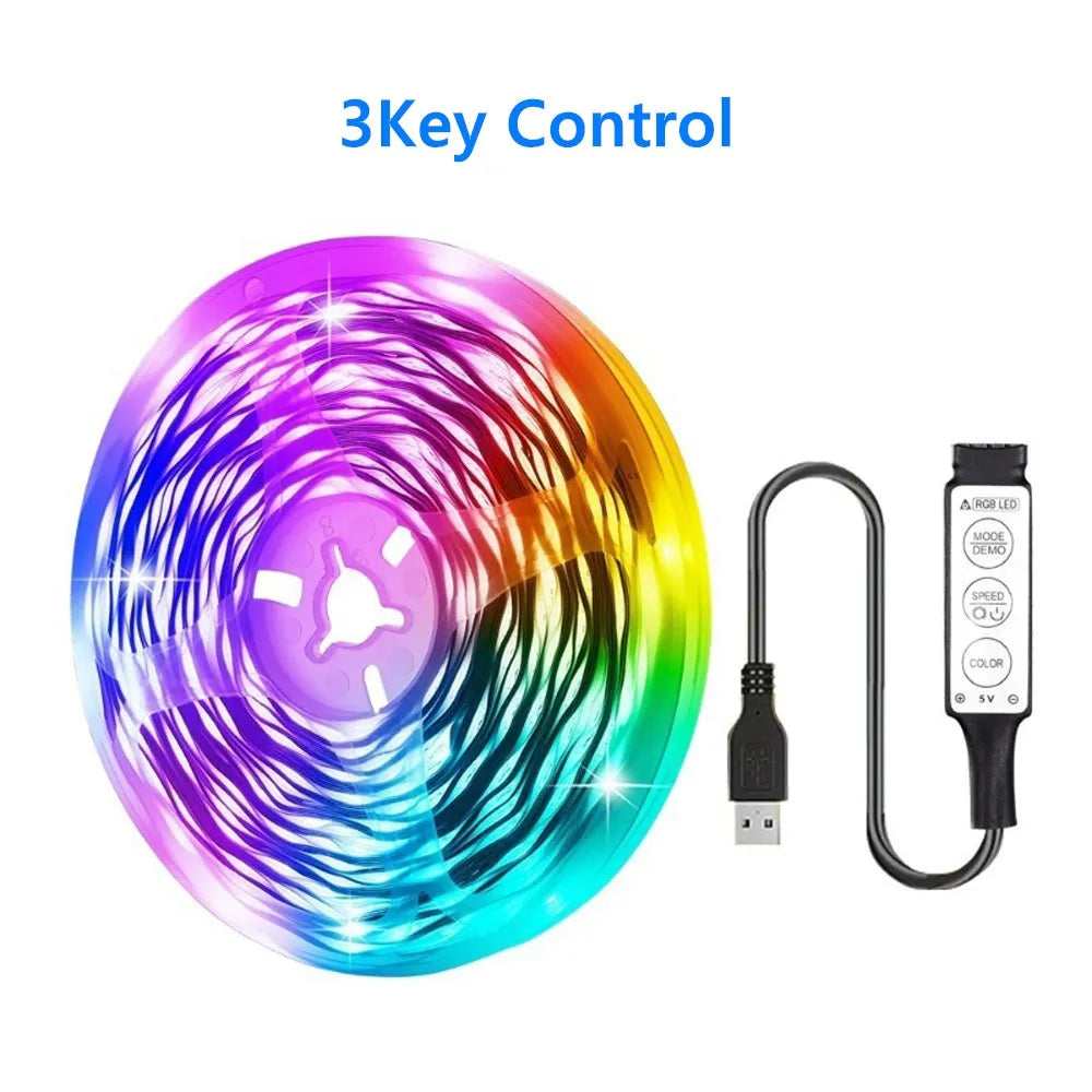 DC 5V LED Strip Light RGB USB 24Key Bluetooth Infrared LED Remote Control For Holiday Lighting Room Decoration Gaming For Girls