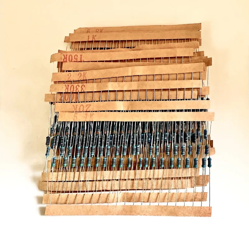 600/300PCS 1/4w Metal Film Resistor 30 Values Resistance Kit 10R-1M 150R 680K 0.25W 1% Resistors Set