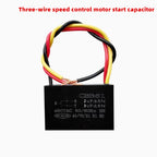 2PCS CBB61 Fan Ceiling Fan with Light 0.6 0.8 3 0.4+1.2UF Three-Wire Speed Control Motor Start Capacitor 450V