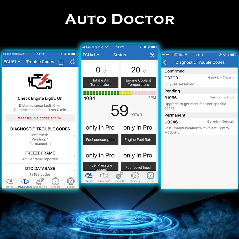 ELM327 Bluetooth 4.0 Car OBD2 Scanner ELM 327 BT For Android & IOS & Windows 9 Protocol OBD Code Reader OBDⅡ Car Diagnostic Tool