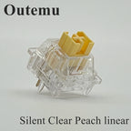 Outemu Silent Switch Crystal Clear PeachV3 LemonV3 Mechanical Keyboard 5Pin Linear Tactile Mute Switchs Transparency Shell Lubed