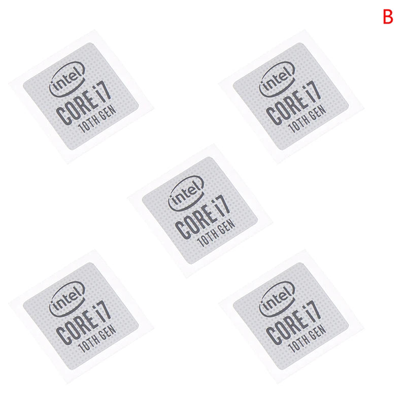 100% Brand New  5pcs 10th Generation Core I5 I7 I9 DIY Sticker Label Notebook Decoration