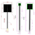 Resistive Film Pressure Sensor, Force-Sensitive Resistor, Footbed Shoe Pad, Robot Tactile Flexibility, Flexible Film FSR