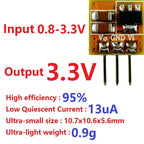 0.7-5V to 3V/3.3V/5V Boost Converter Module 95% Efficiency for AA/AAA Battery Motor Breadboard Power Supply With/Without Pin