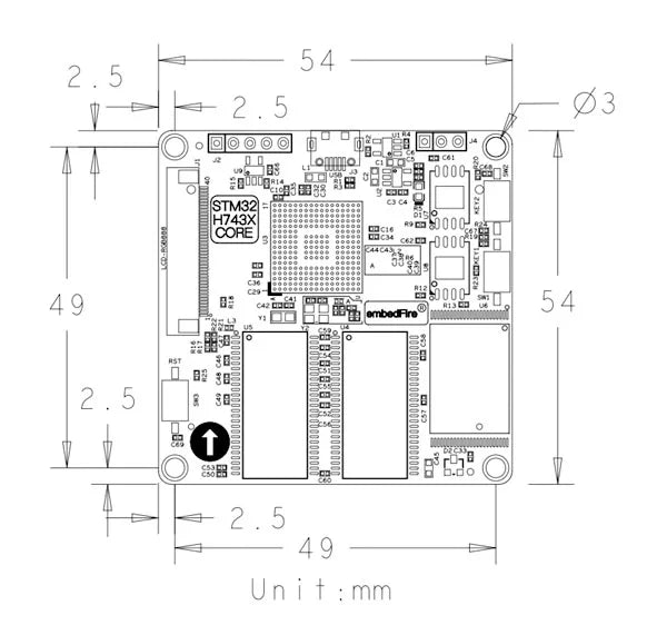 STM32H750X Core Board  STM32H750XB STM32H743X Core Board STM32H743XI