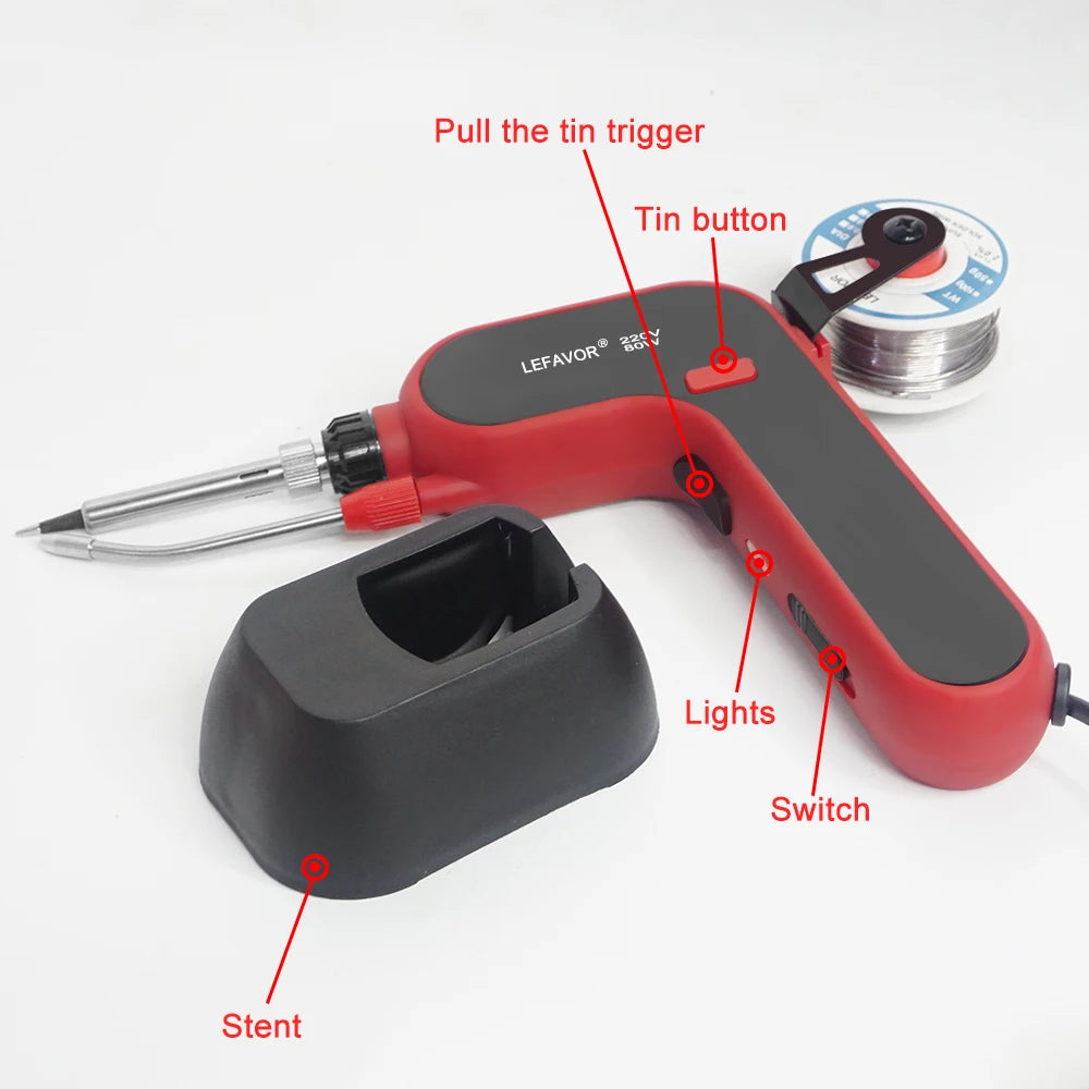 Electric Soldering Iron Gun Hand-held Internal Heating Soldering Iron Automatically Send Tin Gun Soldering Welding Repair Tool