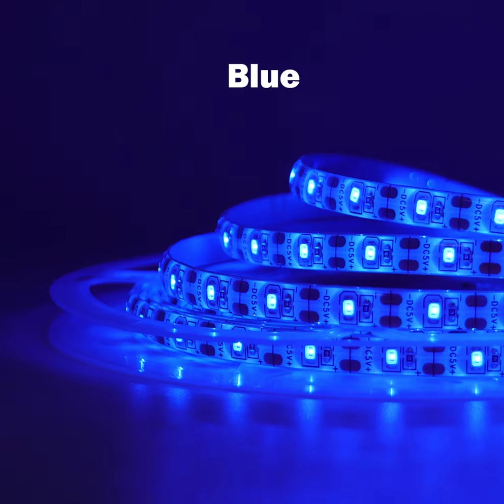3AA Battery Power LED Strip Lights 2835 5V 60LEDs/M Warm White Red Green Ice Blue IP21/IP65 TV Room Kitchen Home DIY Decor 1M-5M