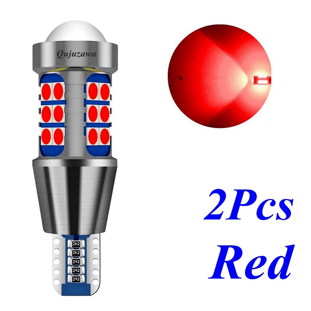 2 Pcs W16W LED T15 Led Bulbs 912 921 WY16W Super Bright 3030 Chip Car Brake Lights Canbus Auto Reverse Lamp White Red Yellow 12V