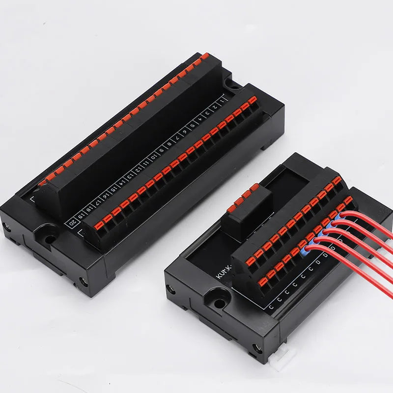 One in Multiple Out Direct Insertion Terminal Block Distribution Box DIN Rail Power Common Splitter PLC Signal Line Junction Box