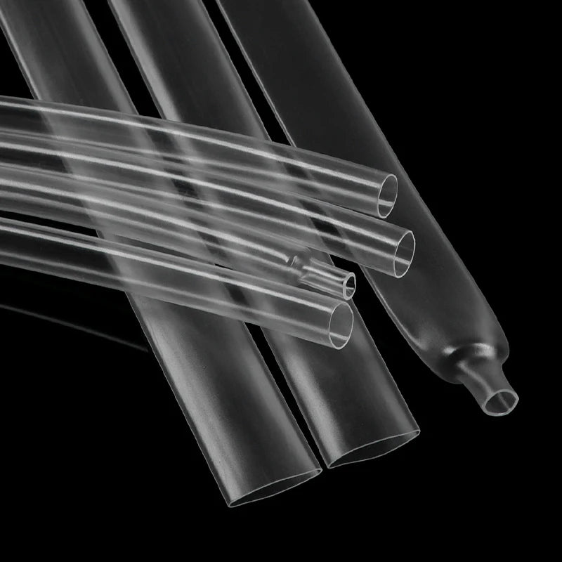 1/2/5M Clear 2:1 Heat Shrink Tube Diameter 0.6mm~120mm Wire Repair Protector Polyolefin Insulated Shrinkable Cable SleeveTubing