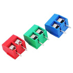 Free shipping 20Pcs/lot KF301-5.0-2P Pitch 5.0mm Straight Pin 2P Screw PCB Terminal Block Connector Blue GREEN RED Connector