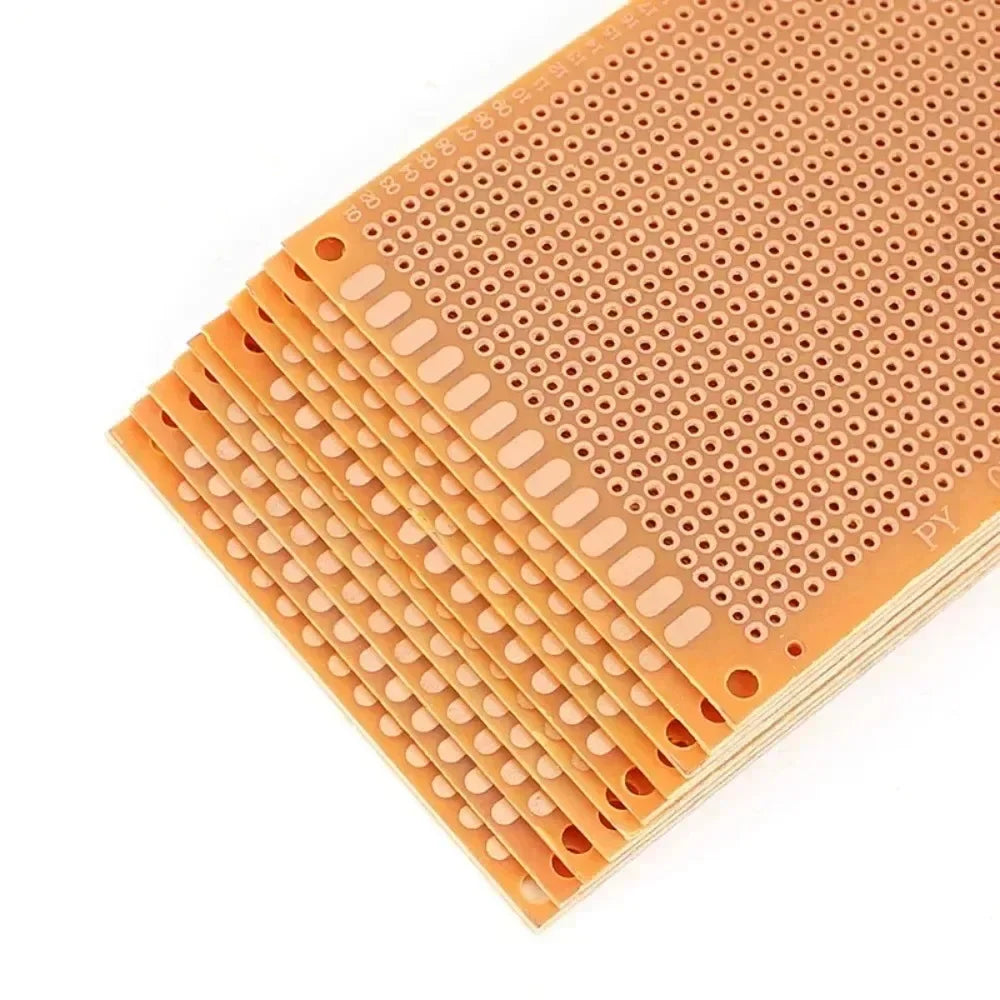 2PCS Yellow PCB Universal Board Single Sided 10x15CM 10x22CM 12x18CM 13x25CM 15x18CM PCB Board Prototype Perforated Board DIY