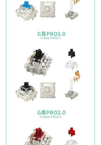 Gateron White Yellow Silver Pro 2.0 V2 Switch 3pin RGB linear Tactile Red Brown Switchs for Hot-swappable Mechanical keyboard