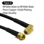 RG58 SMA to SMA Male Female RF Pigtail Jumper Cable Straight Right Angle Antenna Extension Wire for WiFi 3G 4G GSM Radio