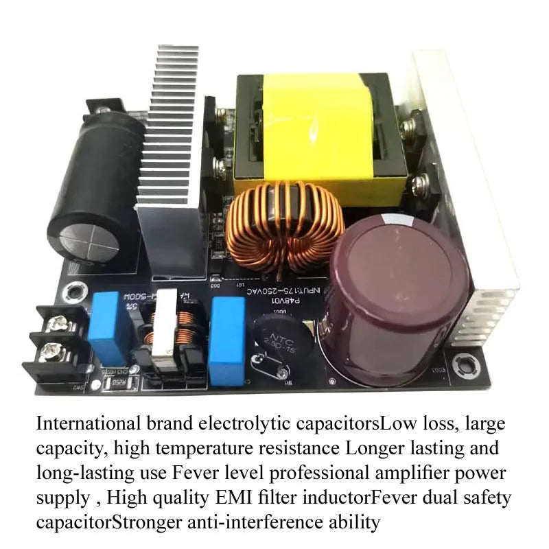 New TPA3255 High-power 300W + 300W  Stereo HIFI Digital Amplifier Board With 48V 600W Power Supply