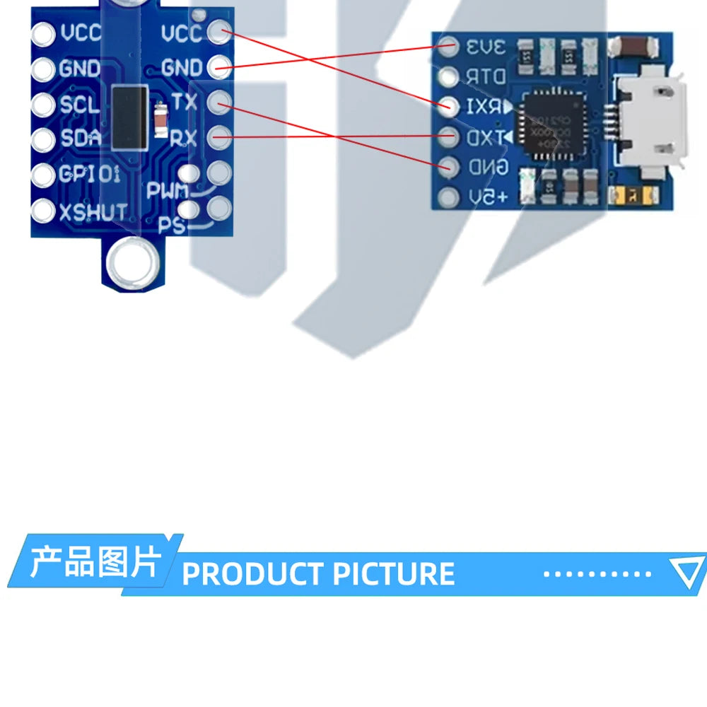 GY-53 VL53L0X Laser Distance Sensor 3.3V-5V I2C PWM High Precision Ranging Module