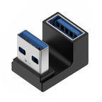 USB 3.0 Male to Female 90 Degree Right Angle Extension Adapter USB Upward Elbow Adapter 10Gbps for Laptop PC Connector Converte