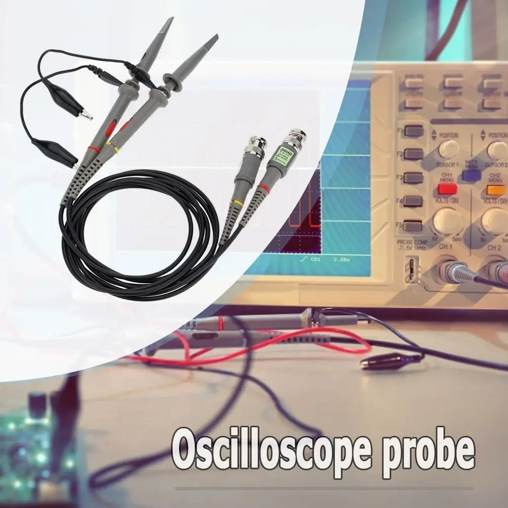 2pcs P6100 BNC Oscilloscope Probe Kit DC-6MHz DC-100MHz 1X 10X High Precision Scope Analyzer Clip Testing Probes