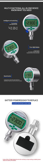 Digital Pressure Gauge 400bar 600bar Air Liquid Fuel Oil Water Digital Pressure Manometer Pressure Gauge